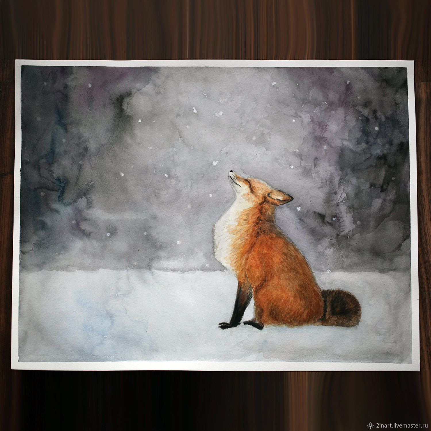 1500x1500 Painting Watercolor Fox Mood Shop Online On Livemaster With