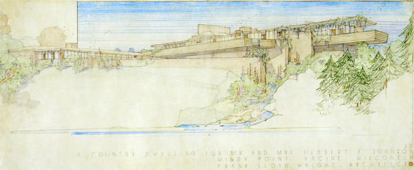 600x247 Frank Lloyd Wright Herbert F. Johnson House, Wingspread