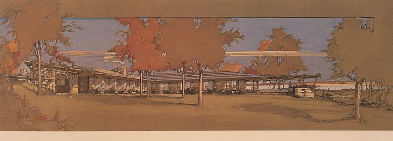 799x287 Image Result For Frank Lloyd Wright Watercolor Watercolor