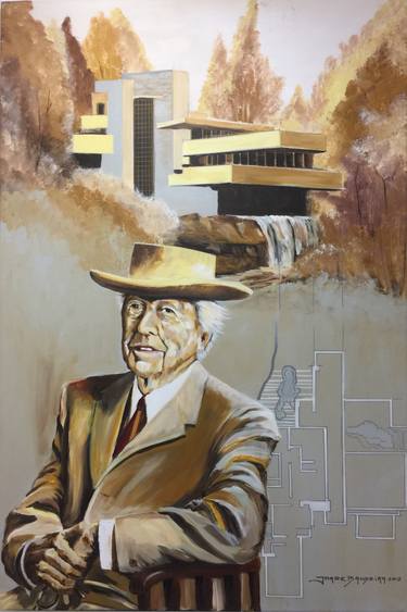 375x563 Saatchi Art Frank Lloyd Wright Painting By Jorge Bandeira