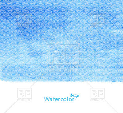 400x368 Blue Watercolor Background With Geometric Pattern Of Abstract