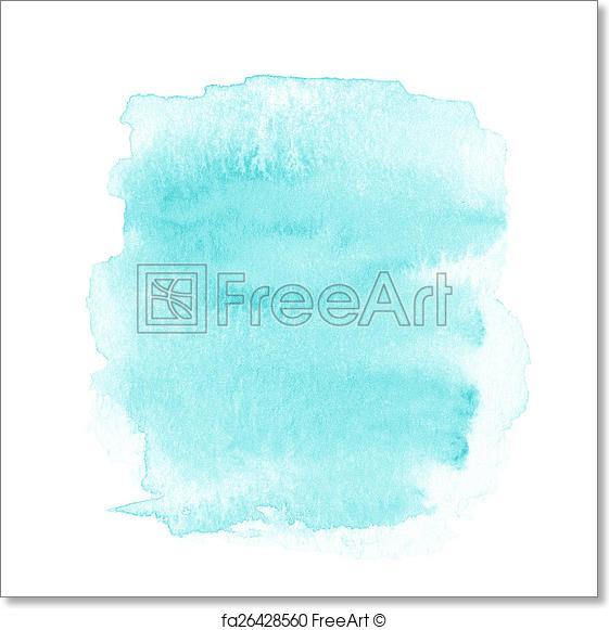 561x581 Free Art Print Of Blank Abstract Light Blue Watercolor Background
