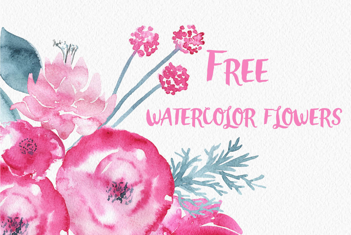 1400x938 Free Watercolor Flowers By Thehungryjpeg