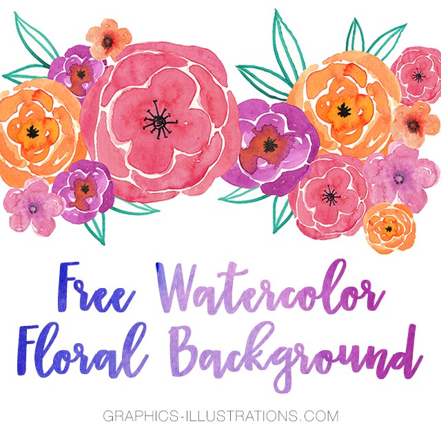 640x640 Watercolor Floral Background