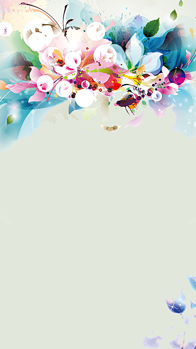 650x1155 Watercolor Flowers Background, Simple, Handpainted Flowers