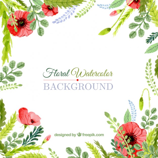 626x626 Floral Watercolor Background Vector Premium Download