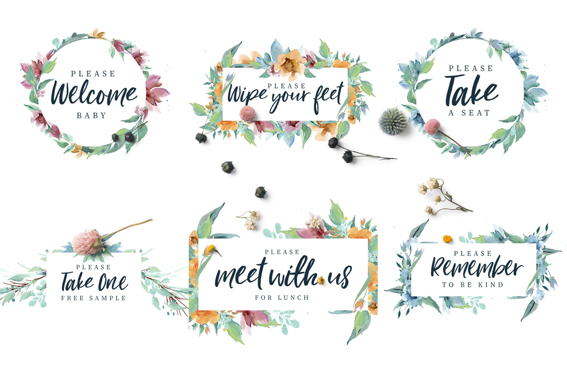 1160x773 Loving Saskia Font And Watercolor Bundle