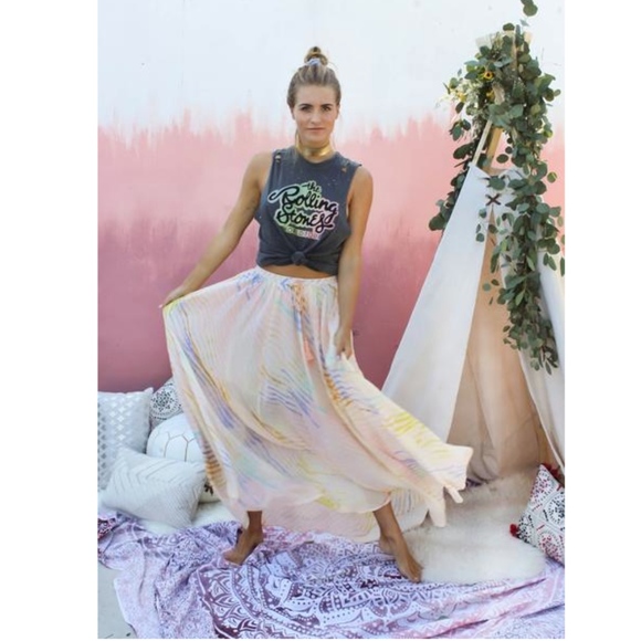580x580 Free People Skirts Watercolor Maxi Skirt Poshmark
