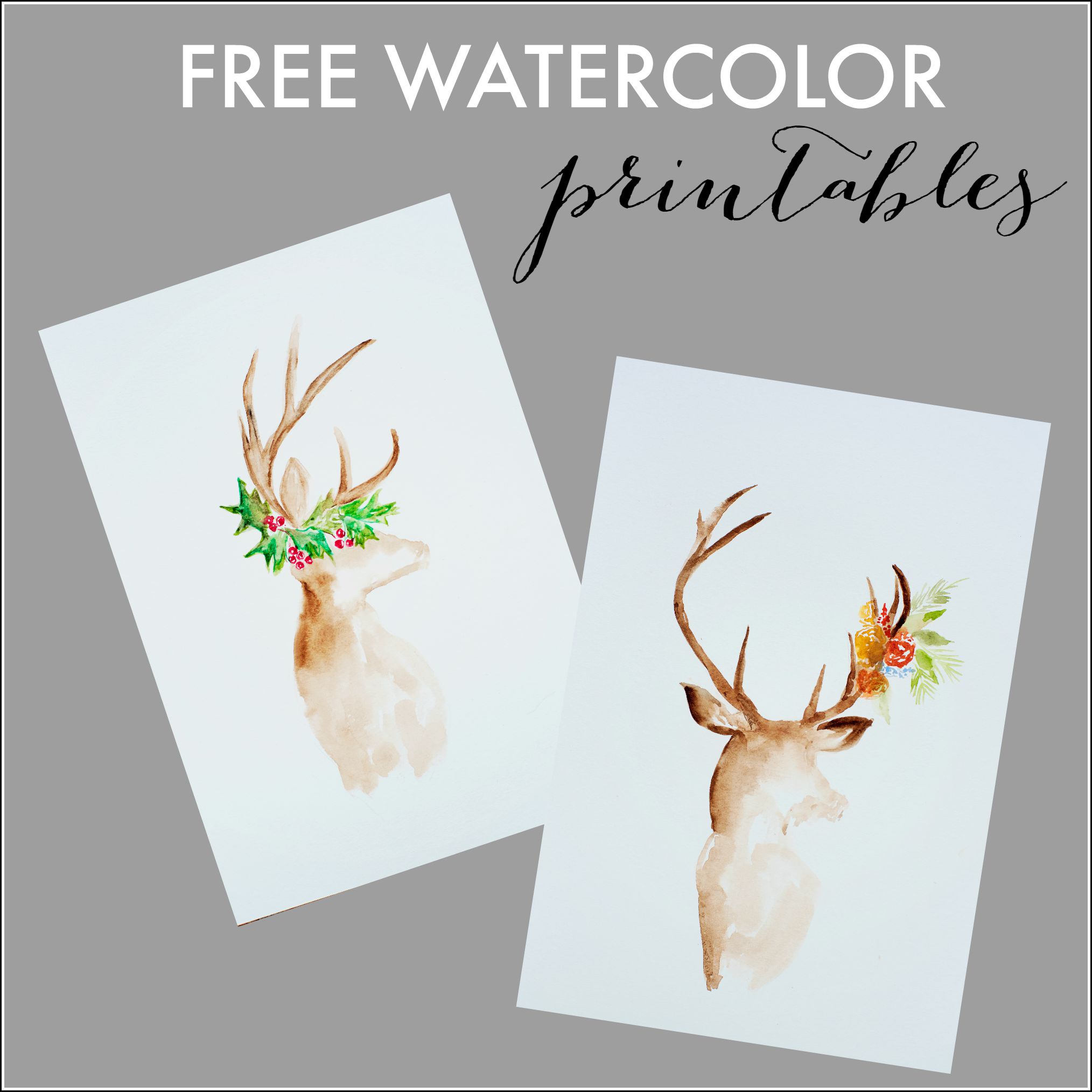 2028x2028 Free Watercolor Fall Printable