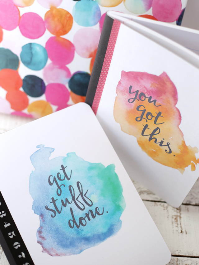 640x850 Free Printable Watercolor Notebook Covers