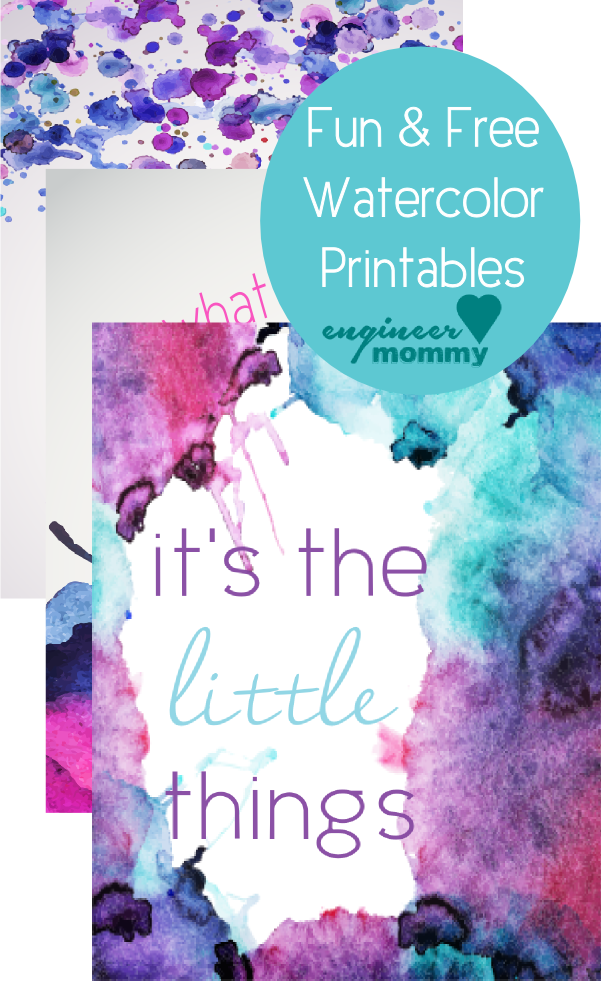 601x981 Fun Amp Free Watercolor Printables
