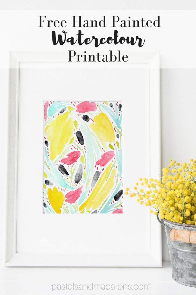 683x1024 Watercolor Hand Painted Floral Art Free Downloadable Printable