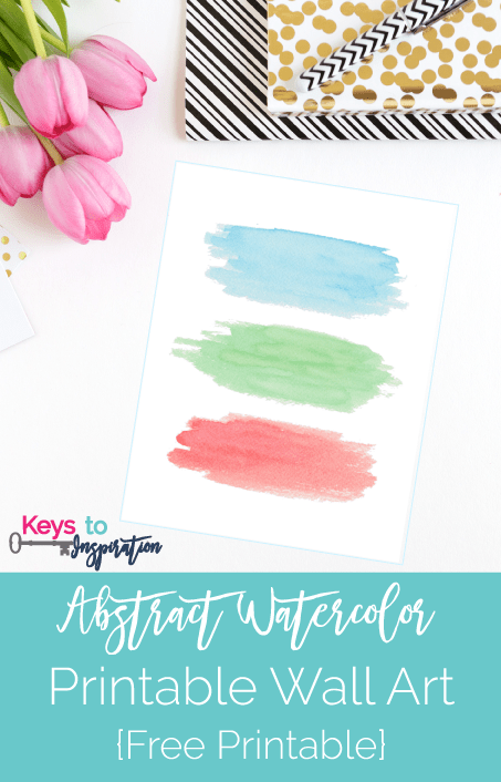 453x706 Abstract Watercolor Printable Wall Art {Free Printable} Keys To