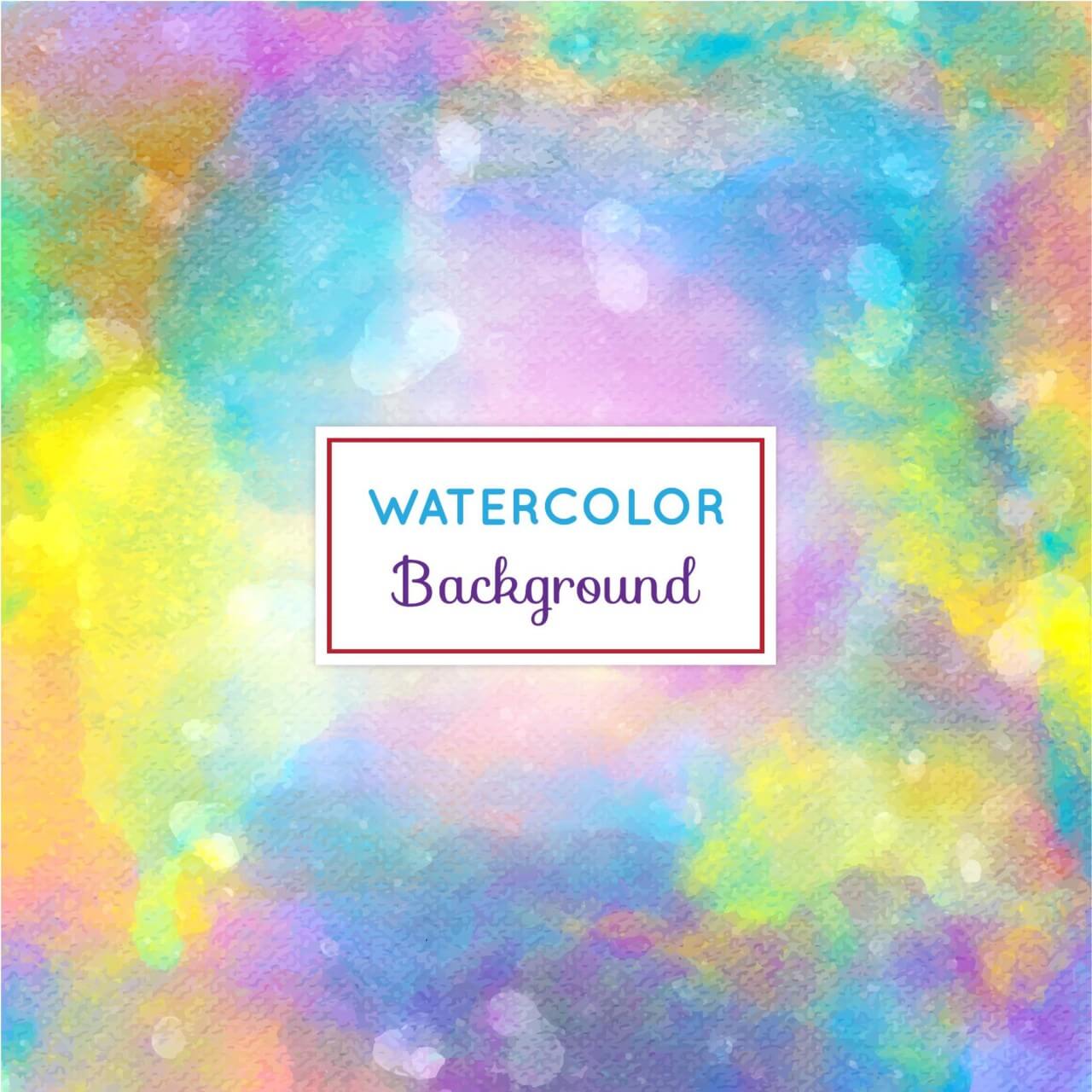 1280x1280 Free Vector Watercolor Background With Frame
