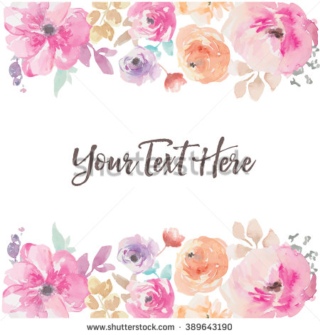 450x470 Free Flowers Vector Watercolor Flower Background Vector Stock
