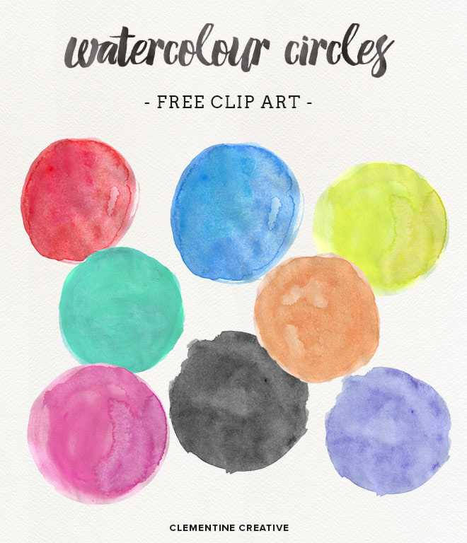 660x768 Watercolor Circles {Free Clip Art}