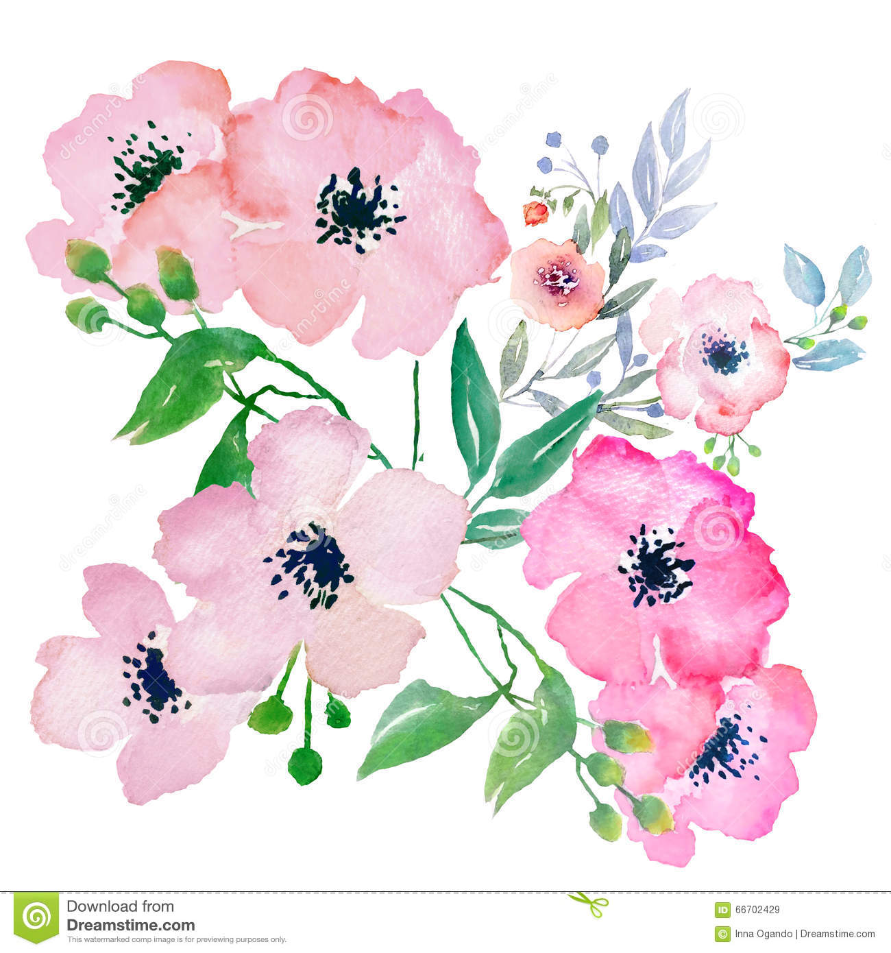 1300x1390 Watercolor Flower Clip Freeuse Download Free