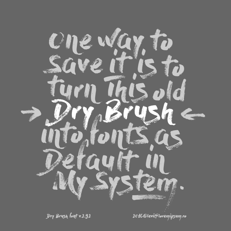 800x800 Dry Brush Font