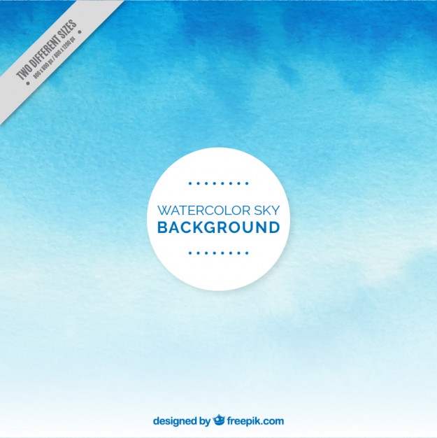 625x626 Sky Background With Watercolor Effect Vector Free Download