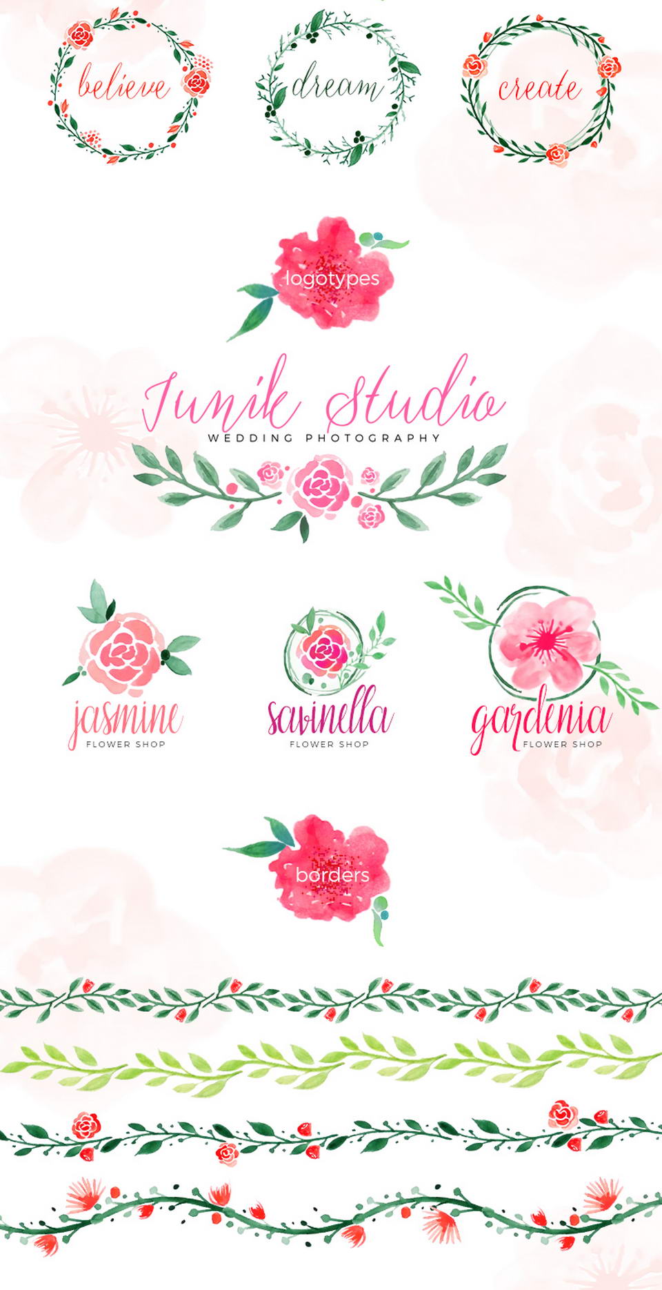 960x1869 100 Free Watercolor Floral Elements Pinspiry