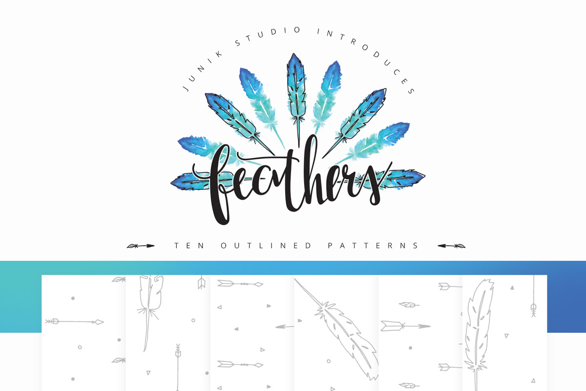 1200x800 60 Free Watercolor Feather Elements