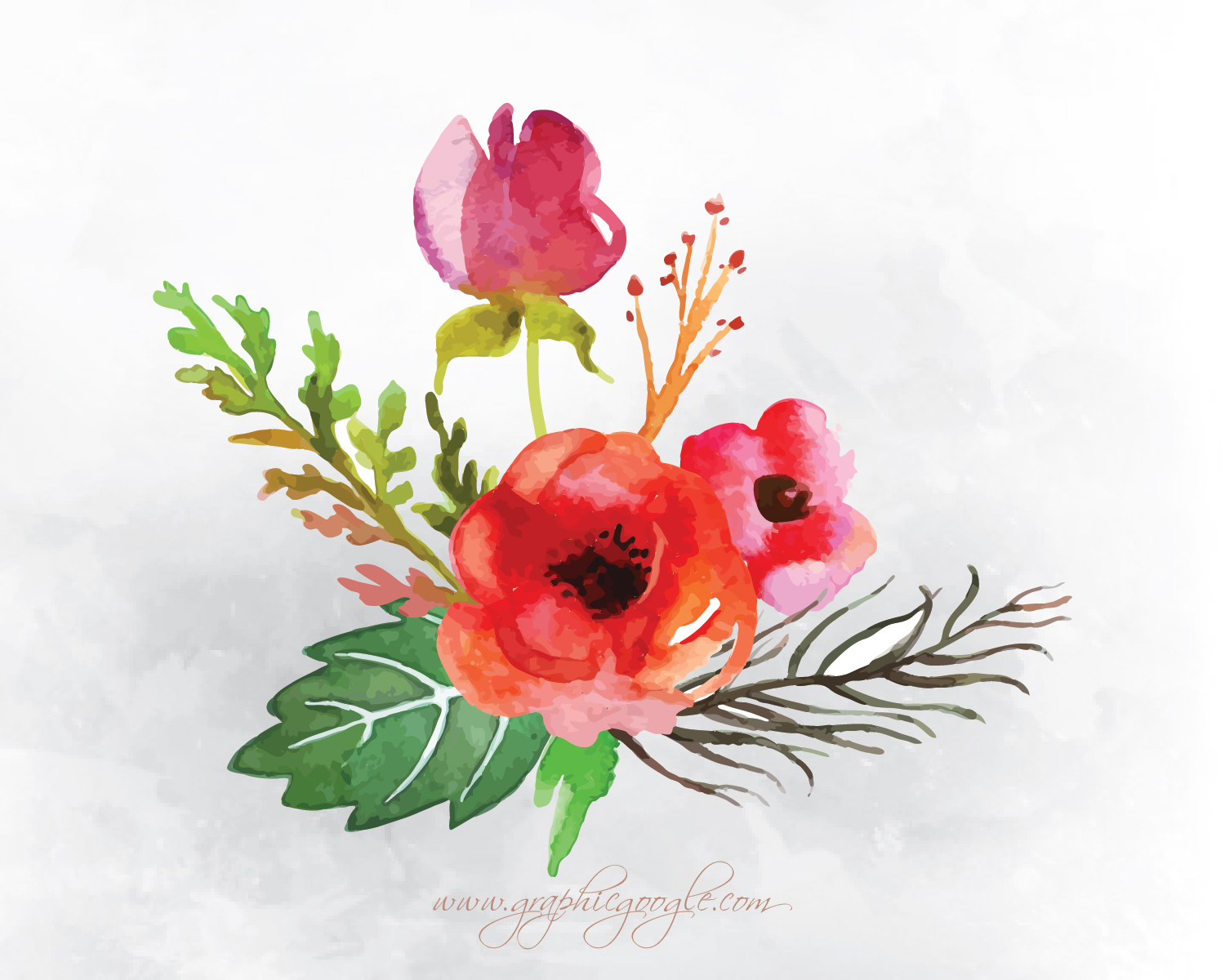 1500x1200 9 Free Watercolor Flower Vectors For Designers