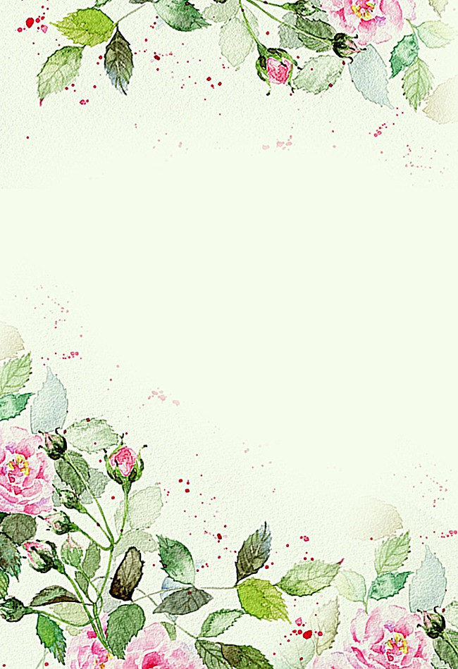 650x950 Watercolor Floral Advertising Poster Background, Watercolor