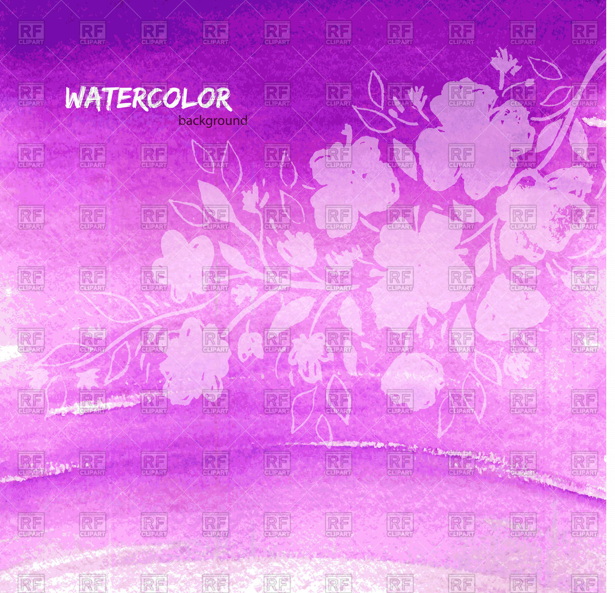 1200x1157 Watercolor Floral Background Vector Image Vector Artwork Of