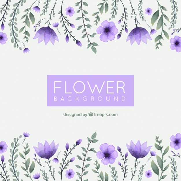626x626 Watercolor Floral Background With Elegant Style Vector Free Download