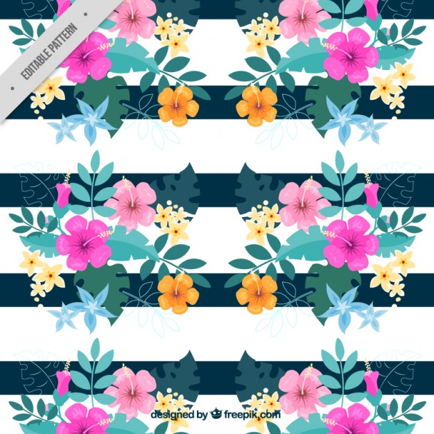 626x626 Watercolor Floral Background With Stripes Free Vectors Ui Download
