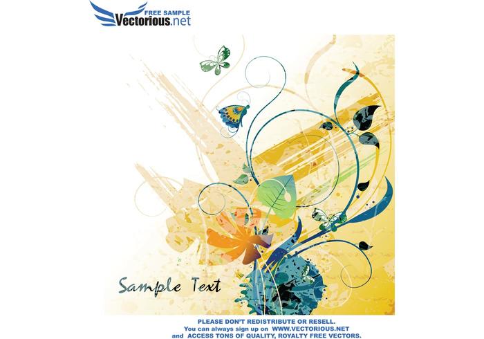 700x490 Vector Watercolor Floral Background