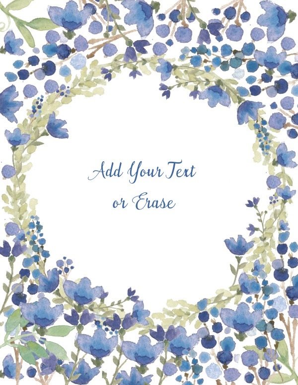 600x776 Free Watercolor Floral Background Customize Online Free