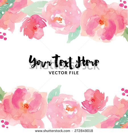 450x470 Collection Of Free Watercolor Floral Border Clipart High