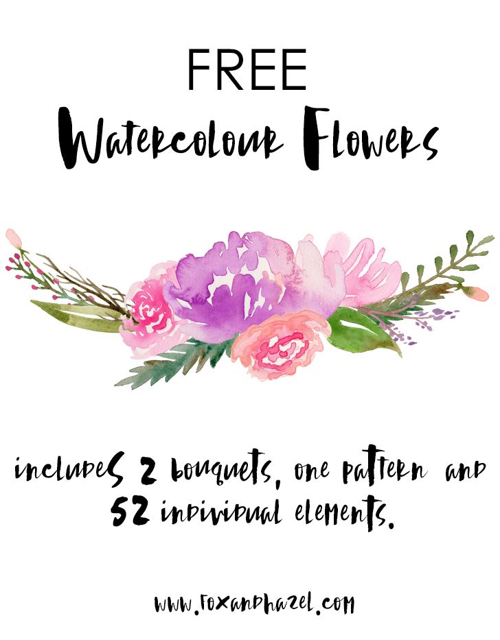 728x933 Free Watercolor Flower Graphics From In 2018 Printables