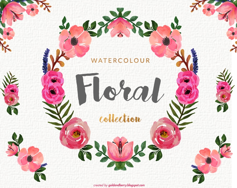 800x635 Free Watercolour Flower Clipart Freebies Watercolor Floral Clip