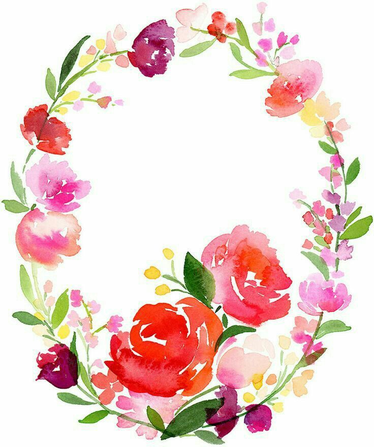 736x880 Watercolor Floral Clipart