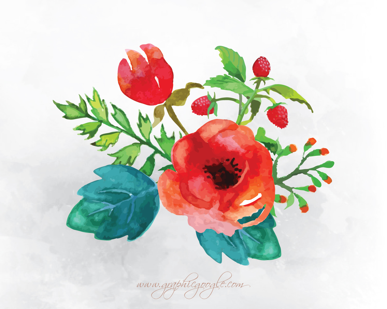 1500x1200 9 Free Watercolor Flower Vectors For Designers