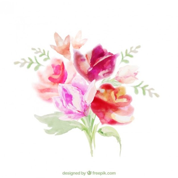 600x600 Free Flower Watercolor Clipart