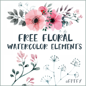 300x300 Free Watercolor Elements Archives