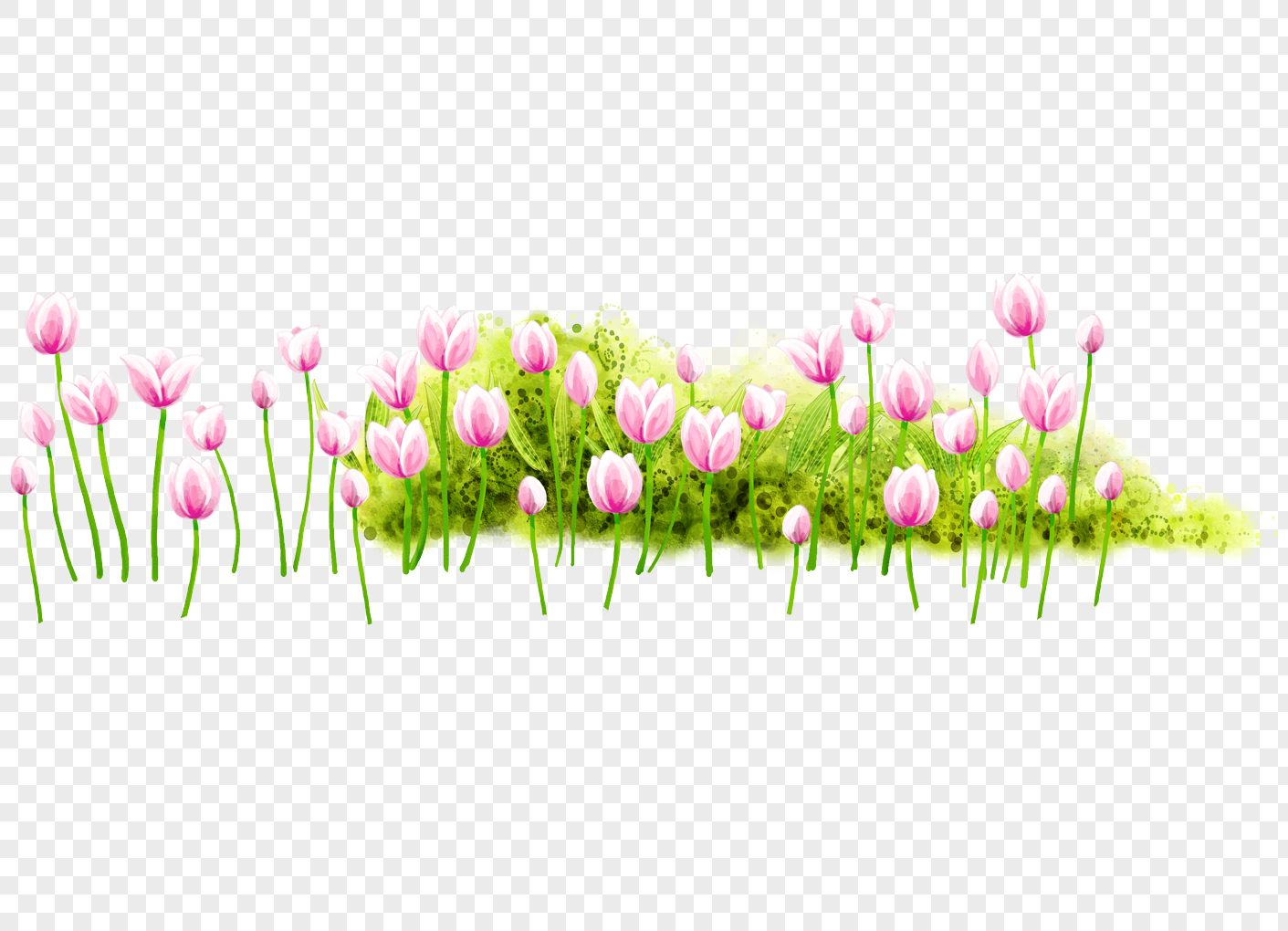 1411x1020 Hand Painted Watercolor Flowers Png Image Picture Free Download