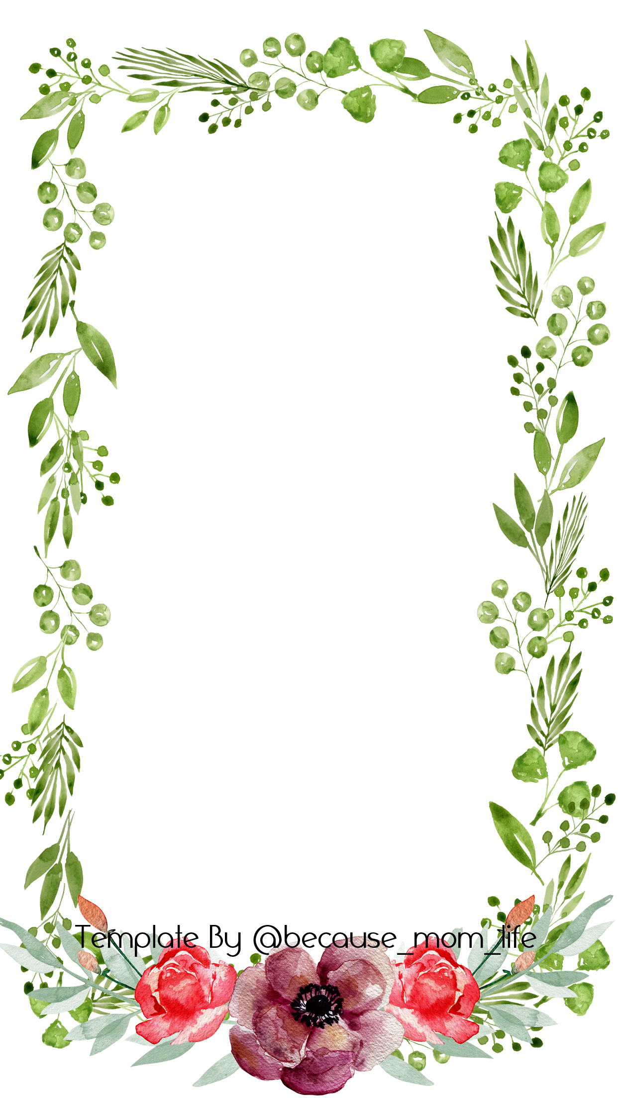 1242x2208 Spring Watercolor Flowers Free Instagram Stories Templates