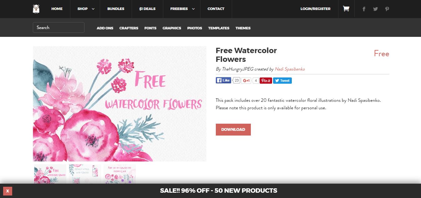 1346x634 Top Places To Find Free Watercolor Flower Designs Online