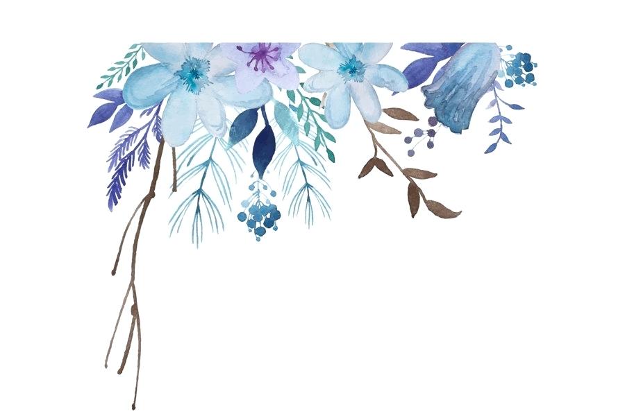 900x600 Blue Watercolor Flowers Painting Painting Purple Blue Watercolor