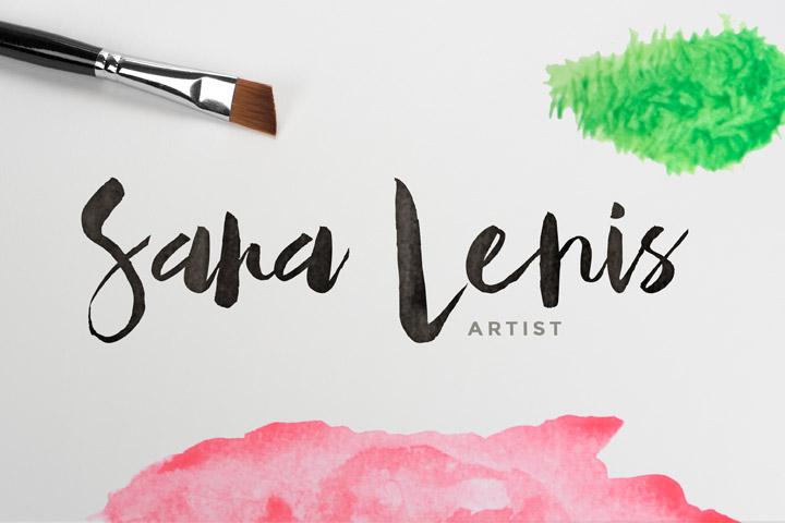 720x480 Free Watercolor Logo Mockup