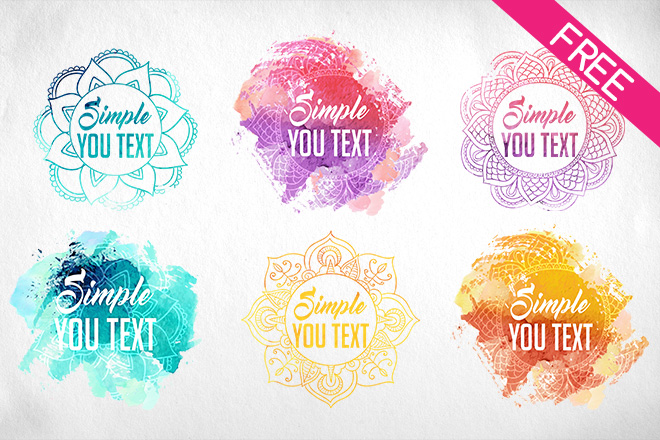 660x440 Free Watercolor Logos In Psd Free Psd Templates