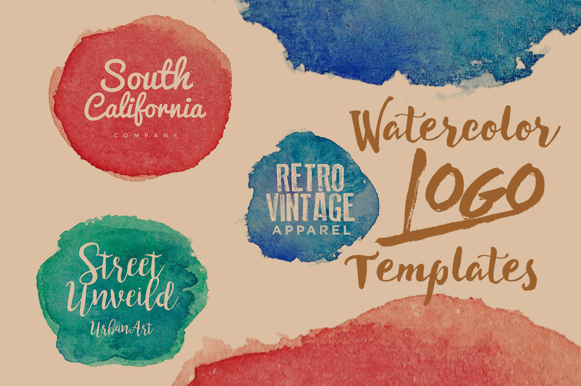 1160x772 3 Free Watercolor Logo Templates