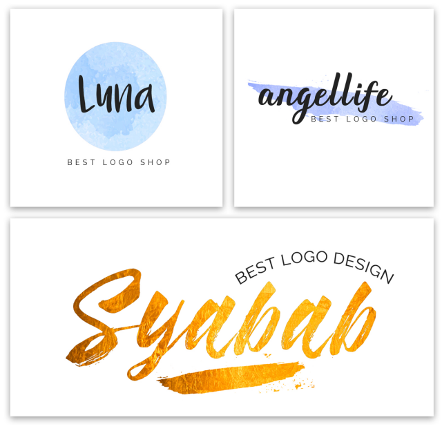 640x640 Gold Watercolor Logos Template For Free Download On Pngtree