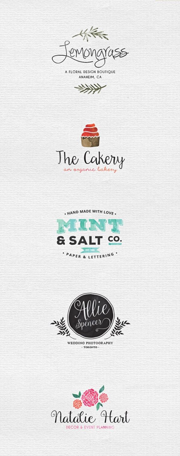 600x1517 5 Free Watercolor Logo Templates (Ai And Psd)