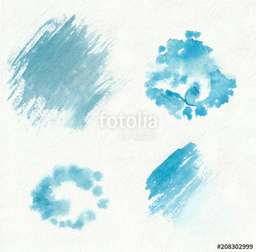 500x491 Blue Horizontal Watercolor Gradient Hand Drawn Samples Of Paint