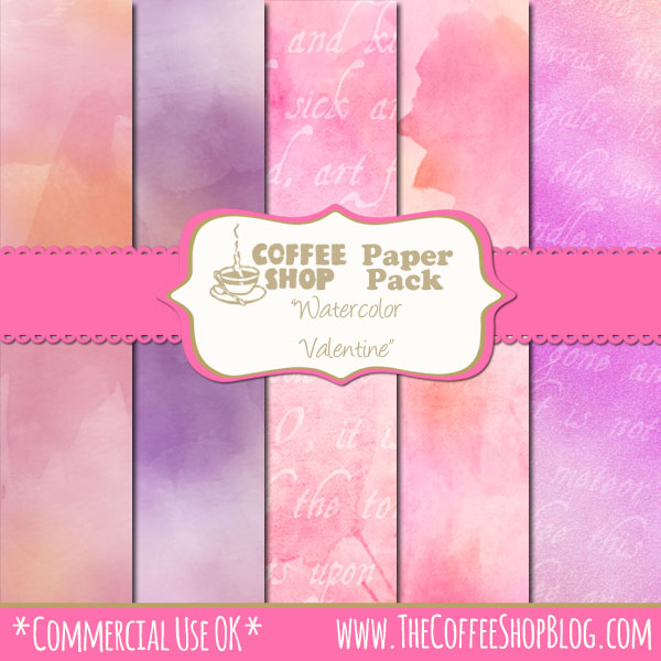 600x600 The Coffeeshop Blog Coffeeshop Watercolor Valentine Digital